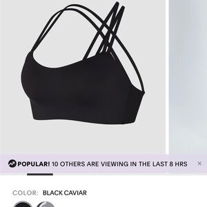 NWT Savage X Fenty Black Caviar Strappy Sports Bra